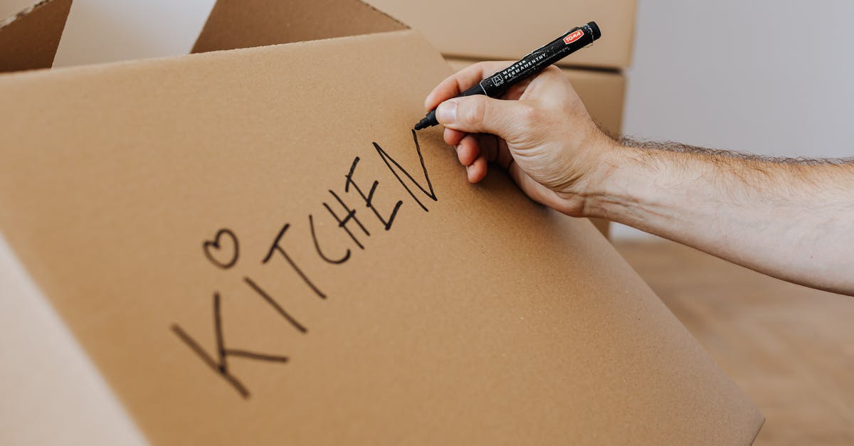 How to identify CTC tea? - Crop unrecognizable male using marker to write on carton box word kitchen and draw cute heart while packing kitchenware before relocation