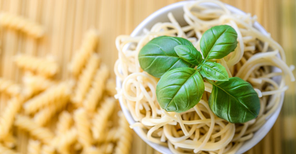 How to keep basil leaves from turning black? [duplicate] - Pasta Noodles With Fresh Basil Leaves