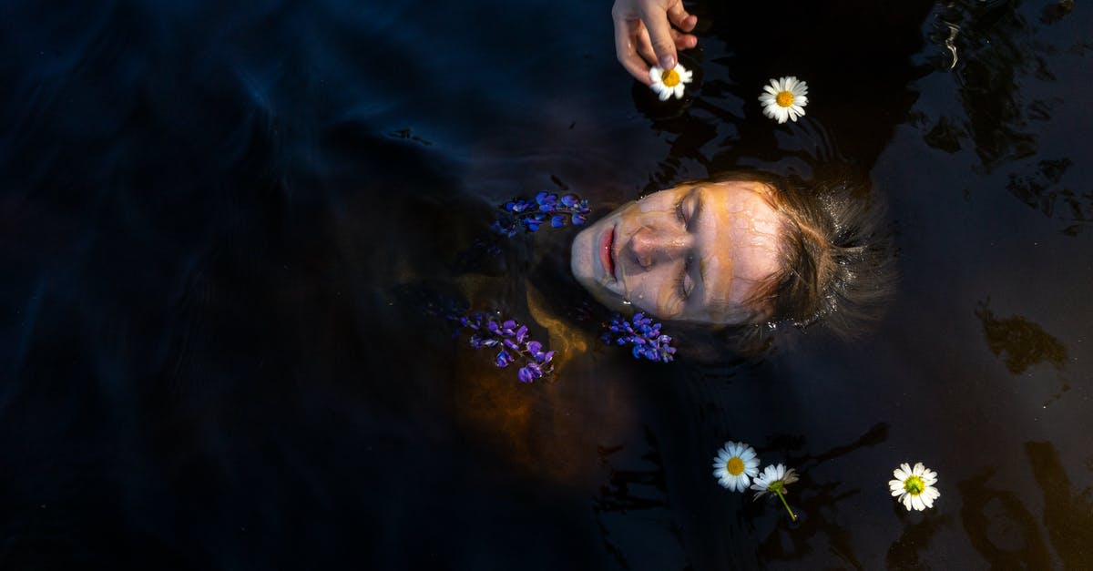 How to keep blintzes closed - Person swimming in water with flowers