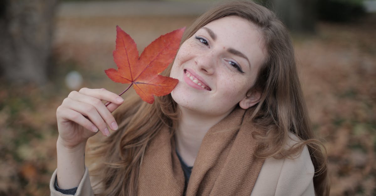 How to know whether the teflon coated pan's life has reached end? - Happy millennial woman with red leaf enjoying autumn in park