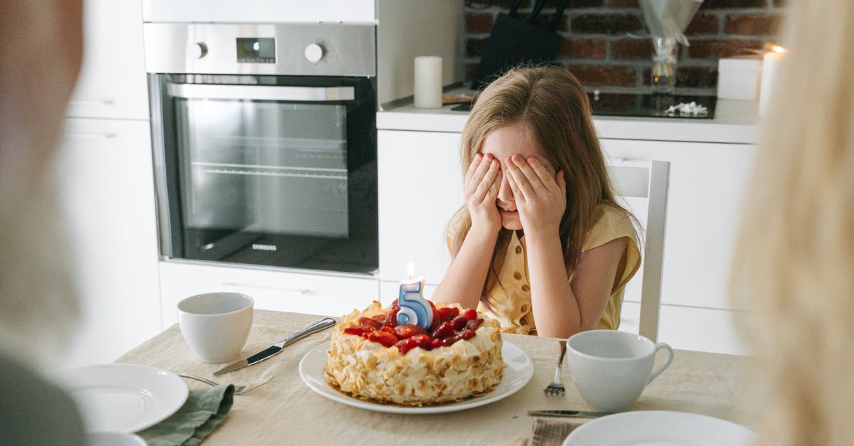 How to make a cover for a molten cake? - A Girl Covering Her Eyes Near a Birthday Cake