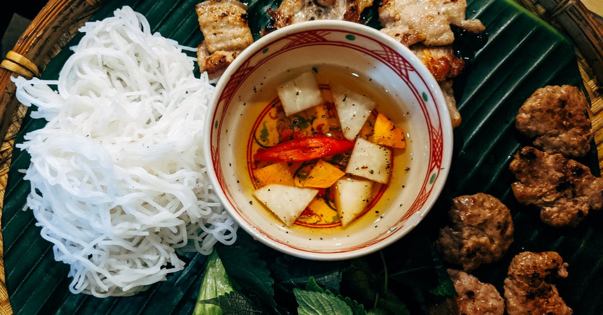 How to make Coconut/Chili Sauce (based on Photos) [closed] - Bun Cha Served on a Winnowing Basket