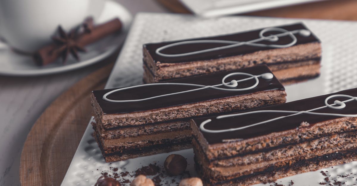 How to make homemade ice cream with a chocolate swirl - Chocolate Cake on White Ceramic Plate