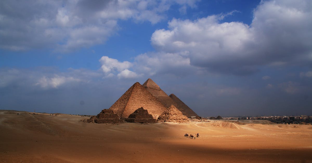 How to make stone ground flour? - Amazing view of sandy dunes in desert with Pyramid of Cheops in Egypt