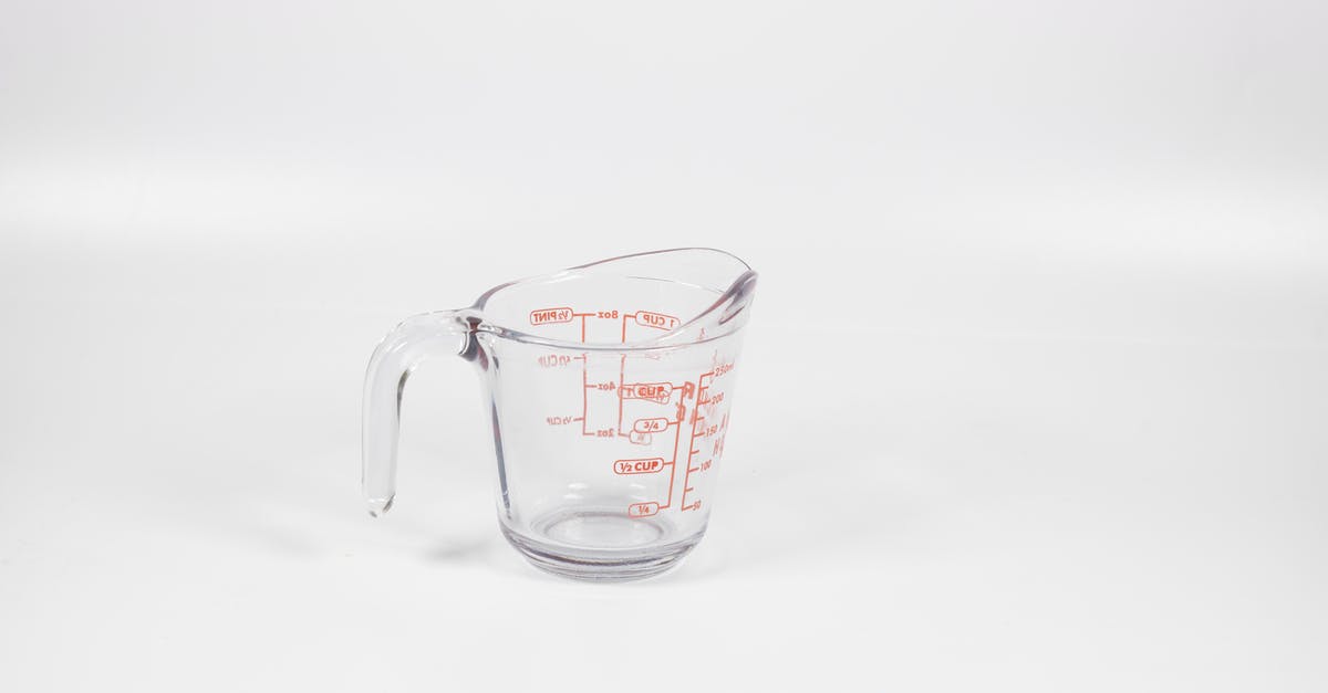 How to measure a cup of "solid" ingredient? - Glass Cup with Measure Scale