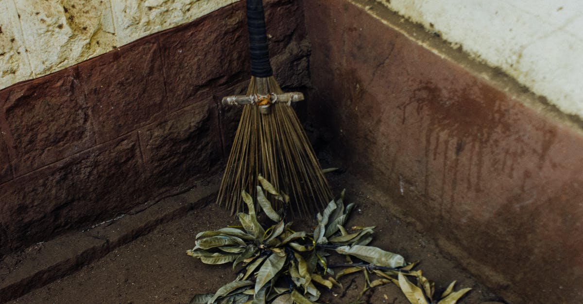 How to prevent meatballs from drying out when I substitute a lean meat? - From above of broom for sweeping dry leaves placed near dirty wall with spots