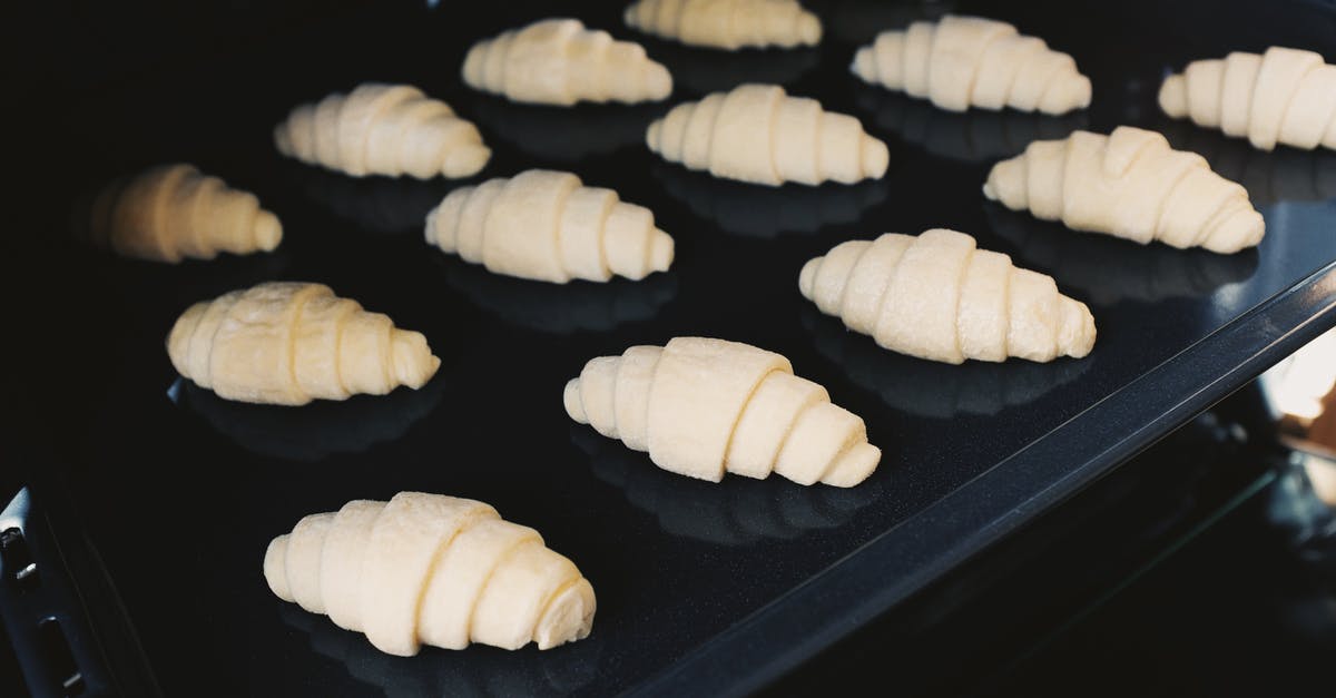 How to proof croissants in the hot weather? - Black Tray with Croissants