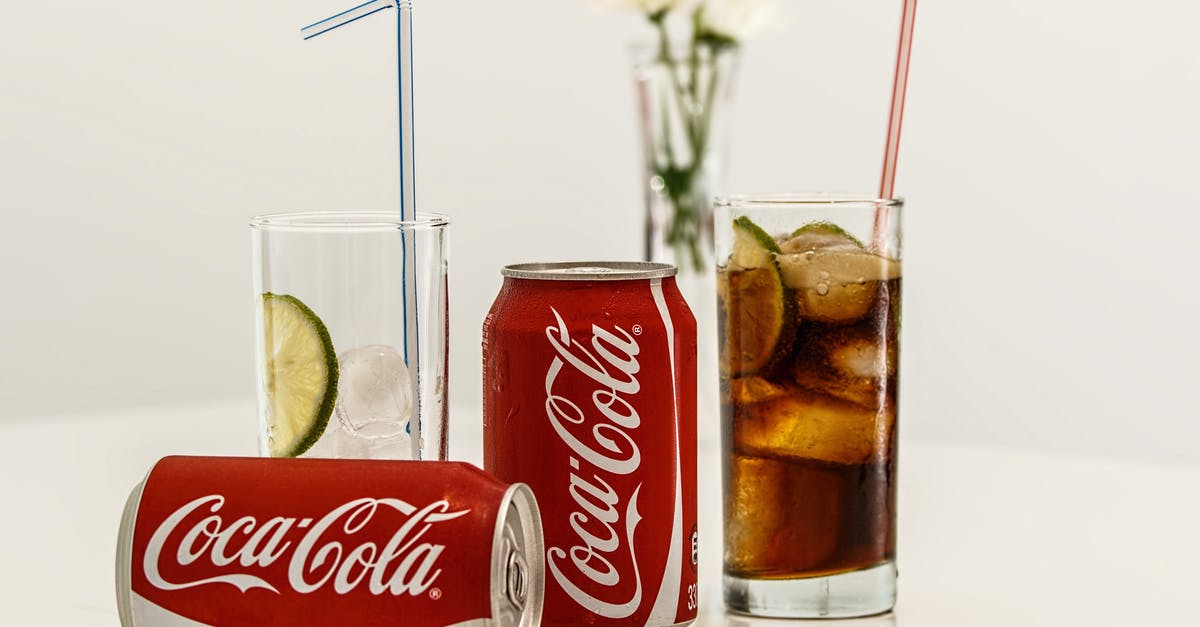 How to recognize fizzy wine? - Coca Cola Cans and Glasses With Lines