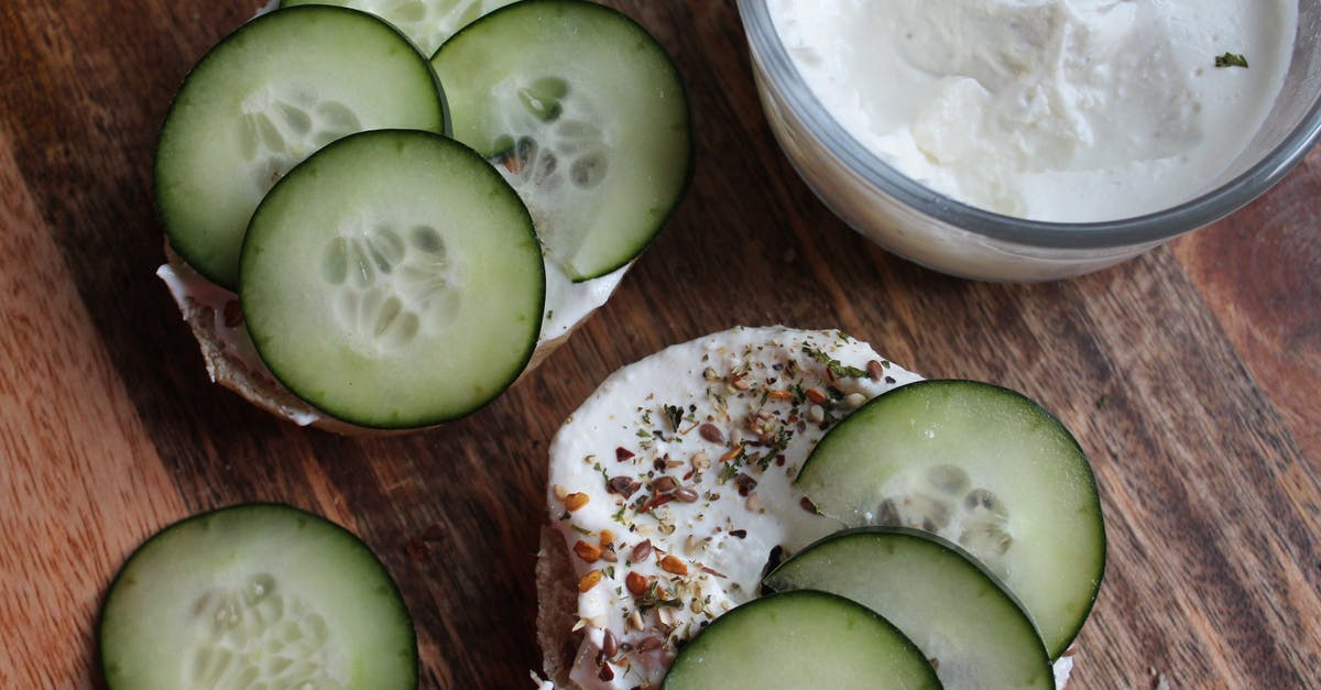 How to reduce the taste of horseradish in hummus? - Sliced Cucumber on White Ceramic Bowl