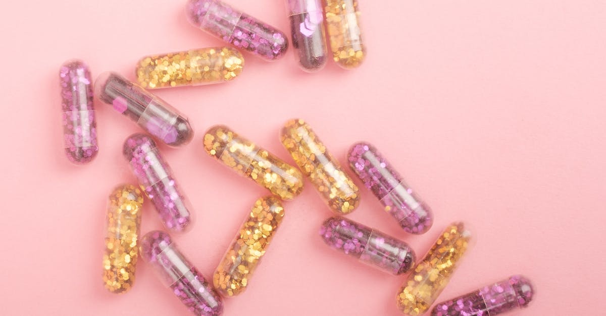 How to remedy an over-brined turkey? - Pile of sparkling drug capsules scattered on pink surface