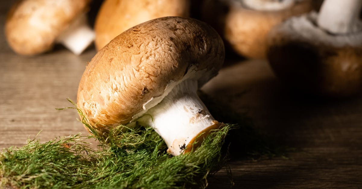 How to saute dried and fresh mushrooms together? - Brown Mushrooms on Green Grass