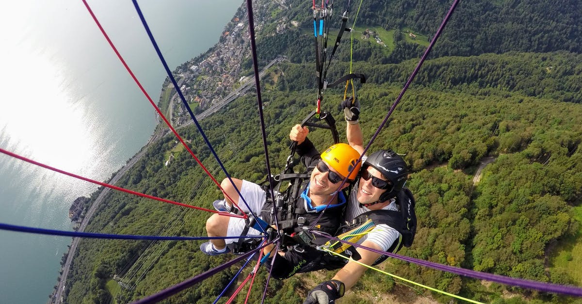 How to separate two jammed-together measuring cups? - People Riding Cable Cars over Green Mountain