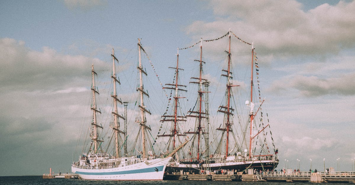 How to stop sea bass fillets from sticking to foil - Sailing ships near pier with people under cloudy sky