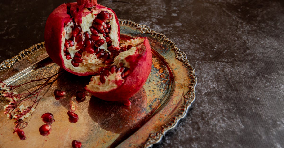 How to stop steel cut oats from burning? - Cut delicious pomegranate on steel tray