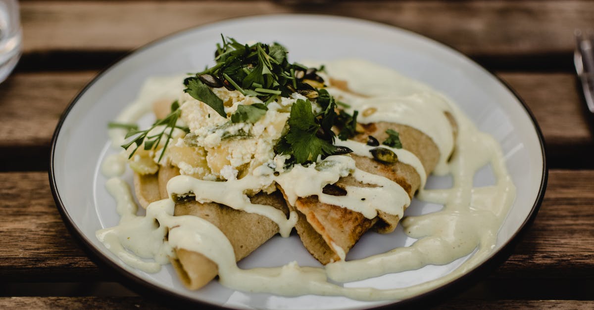 How to store pancakes - White Ceramic Plate With Green Vegetable and White Sauce