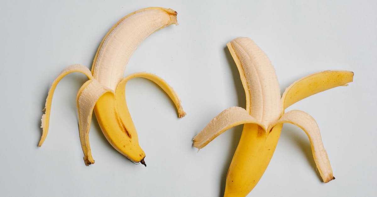 How to tenderize bell pepper skin / peel - Half peeled bananas in yellow skin