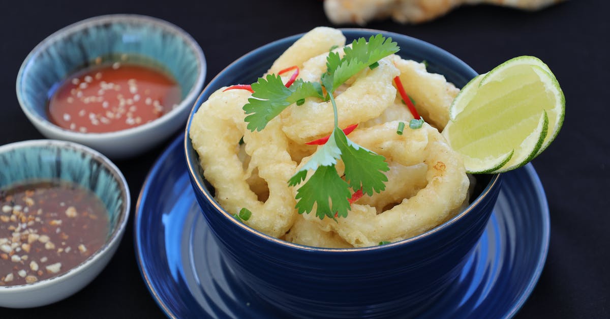 How to tenderize squid for ika nigiri? - White Cream on Blue and White Ceramic Bowl