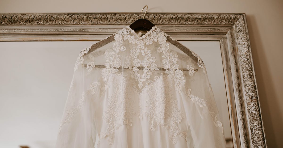 How to thin Ranch dressing? - Elegant bridal dress hanging on mirror