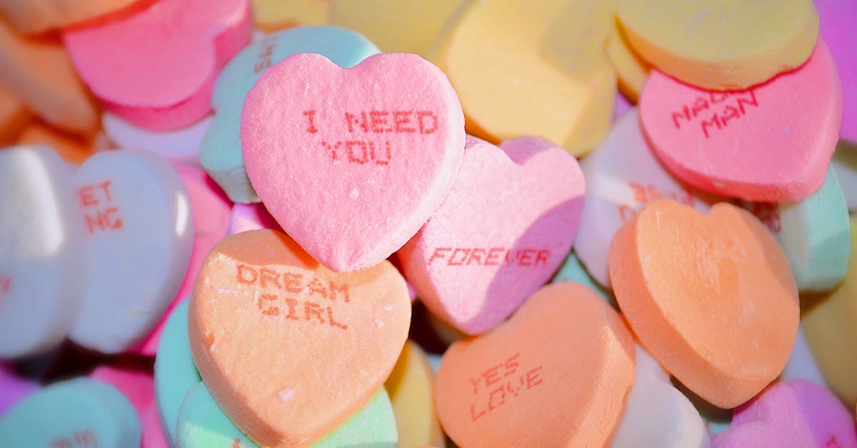 I need melted butter - Multicolor Heart Shaped Candies