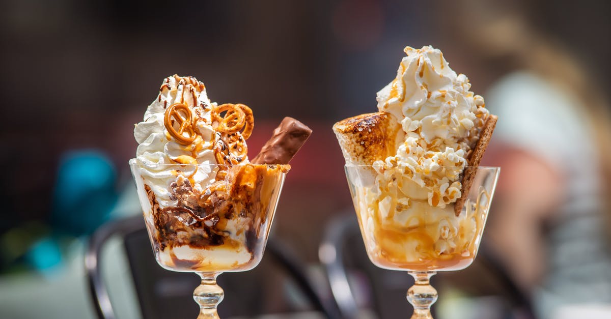 Ice cream problems - Tasty desserts served on table in cafe