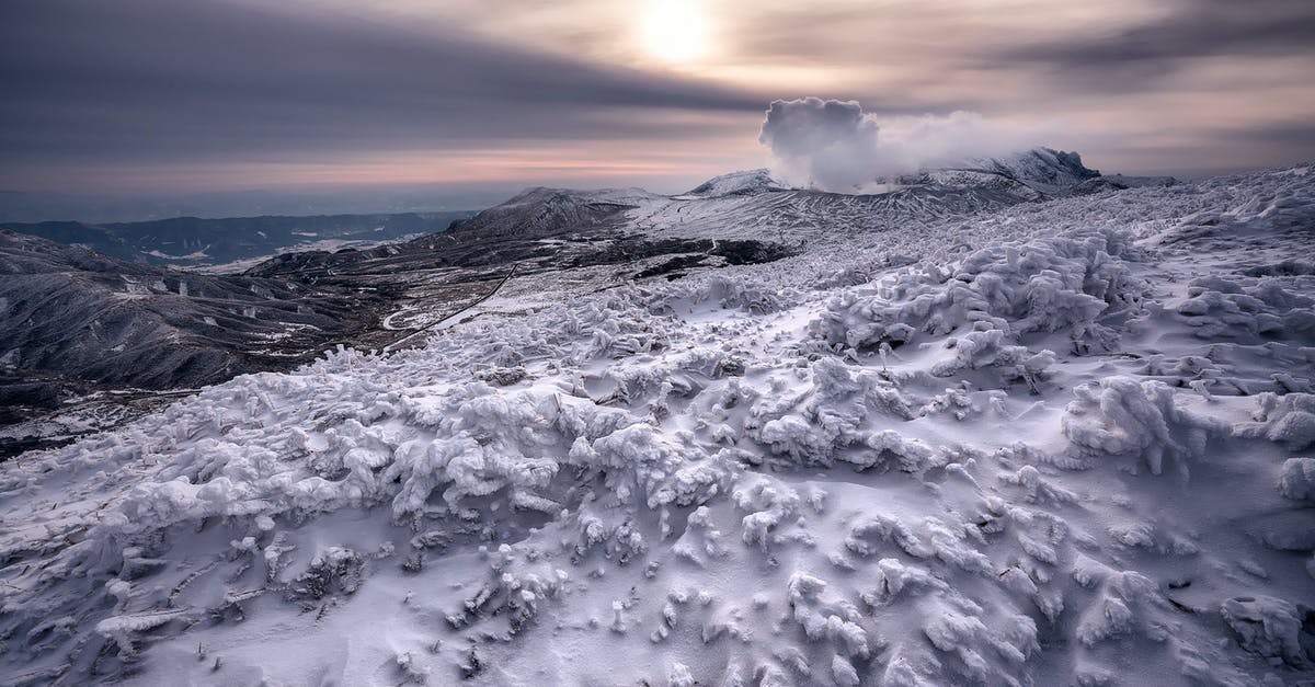 Ideal temperature and stabilizer for chewy ice cream? - Rocky rough terrain covered with snow