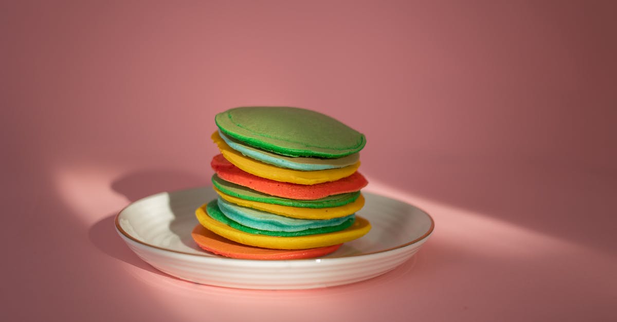 Increasing my pancake recipe..Are soda and salt in a different ratio than the other ingredients? - Delicious bright pancakes placed on plate in studio