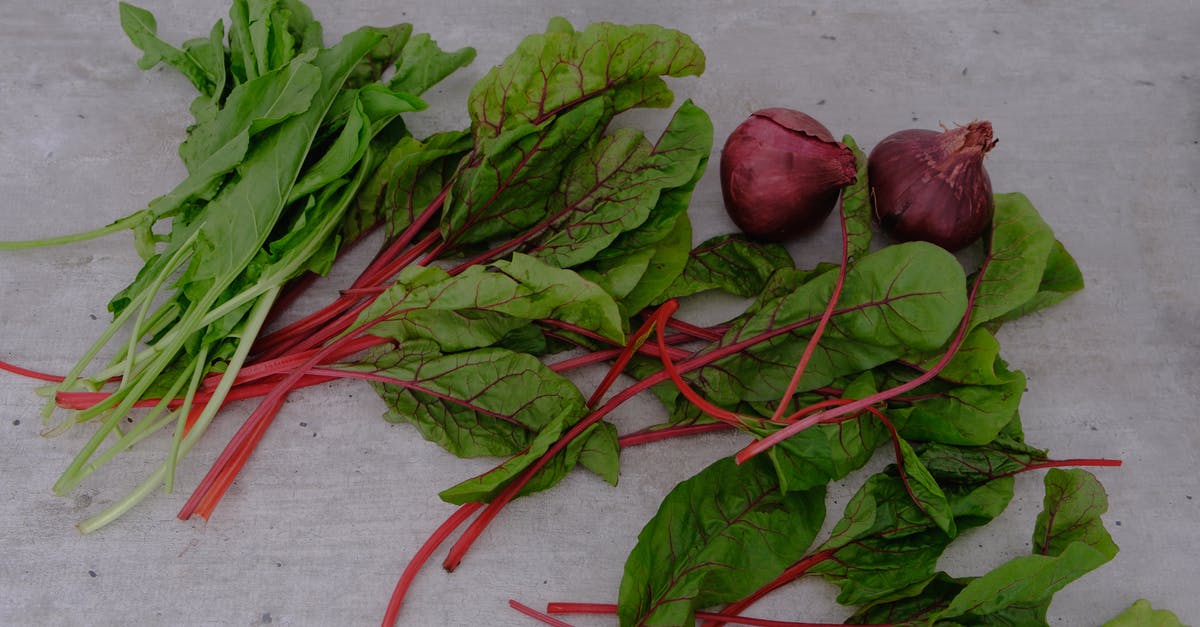 Ingredients of Root Beer - Red Onions and Green Leaves