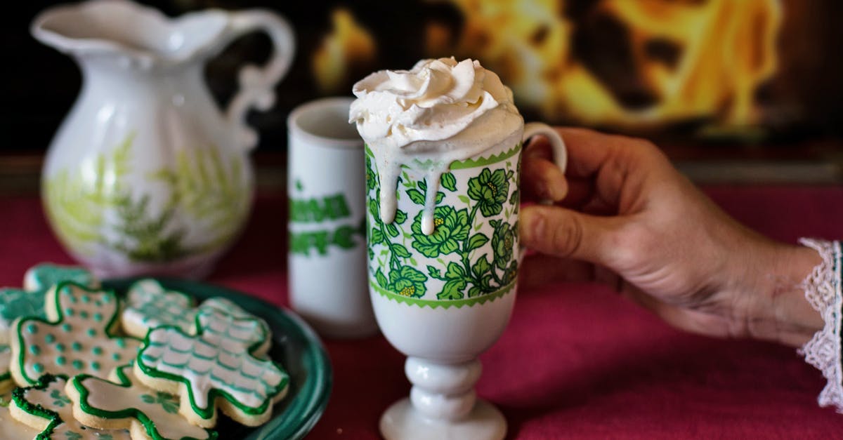 Irish Cream Manufacturing - White and Green Ceramic Floral Mug