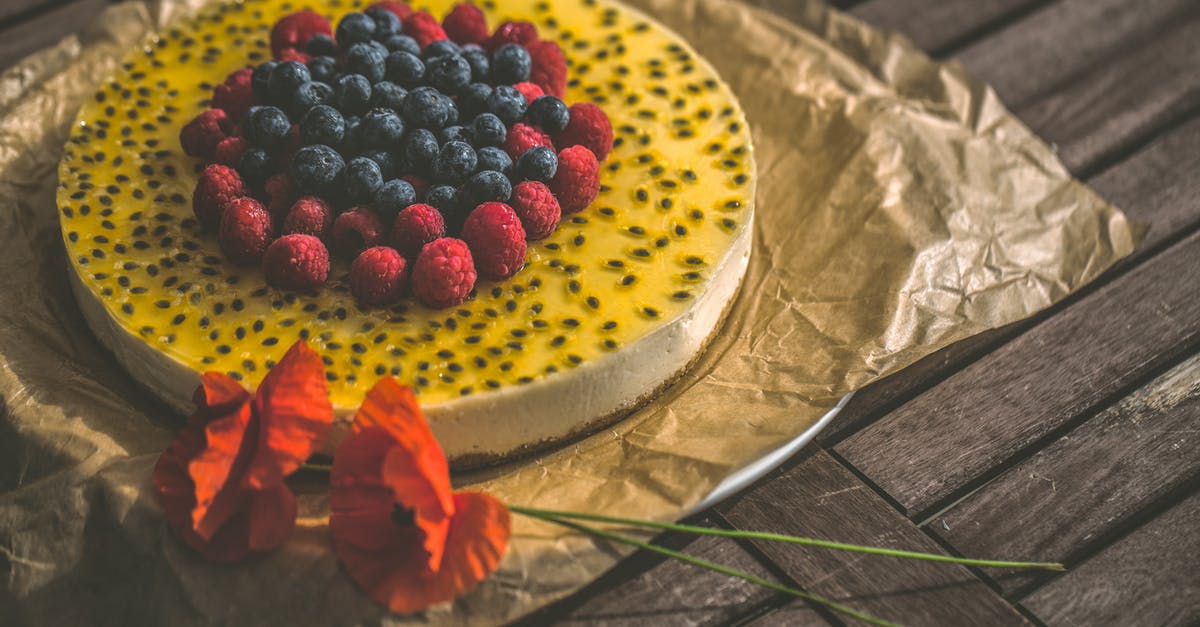 Is cheesecake a cake or a pie? - Red and Blueberry Cake on Brown Wooden Surface