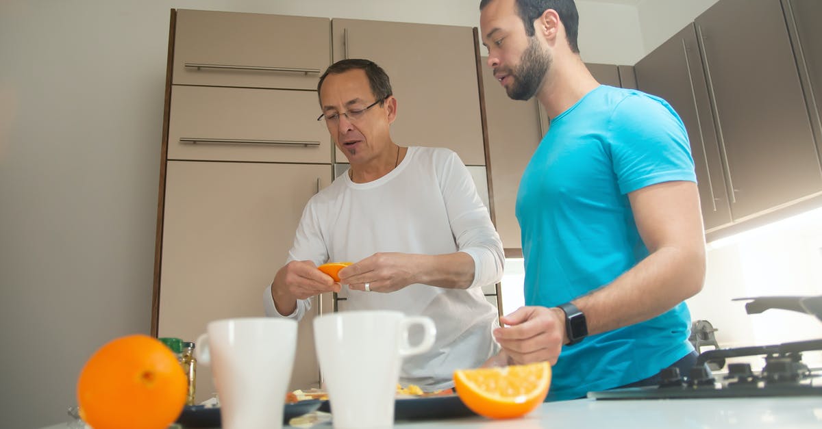 Is cooking with fruit liqueur comparable to cooking with fruit juice? - Men Preparing Breakfast