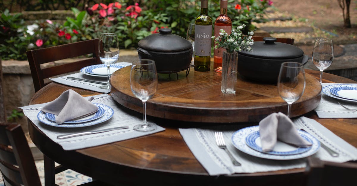 Is designating knives to avoid cross-contamination necessary? - Dining Table Set With Plates, Water Goblet and Two Cooking Pots