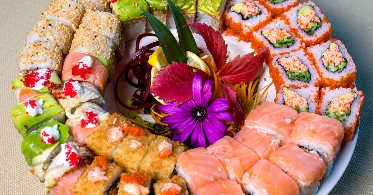 Is garnish meant to be eaten? - A Platter of Assorted Sushi