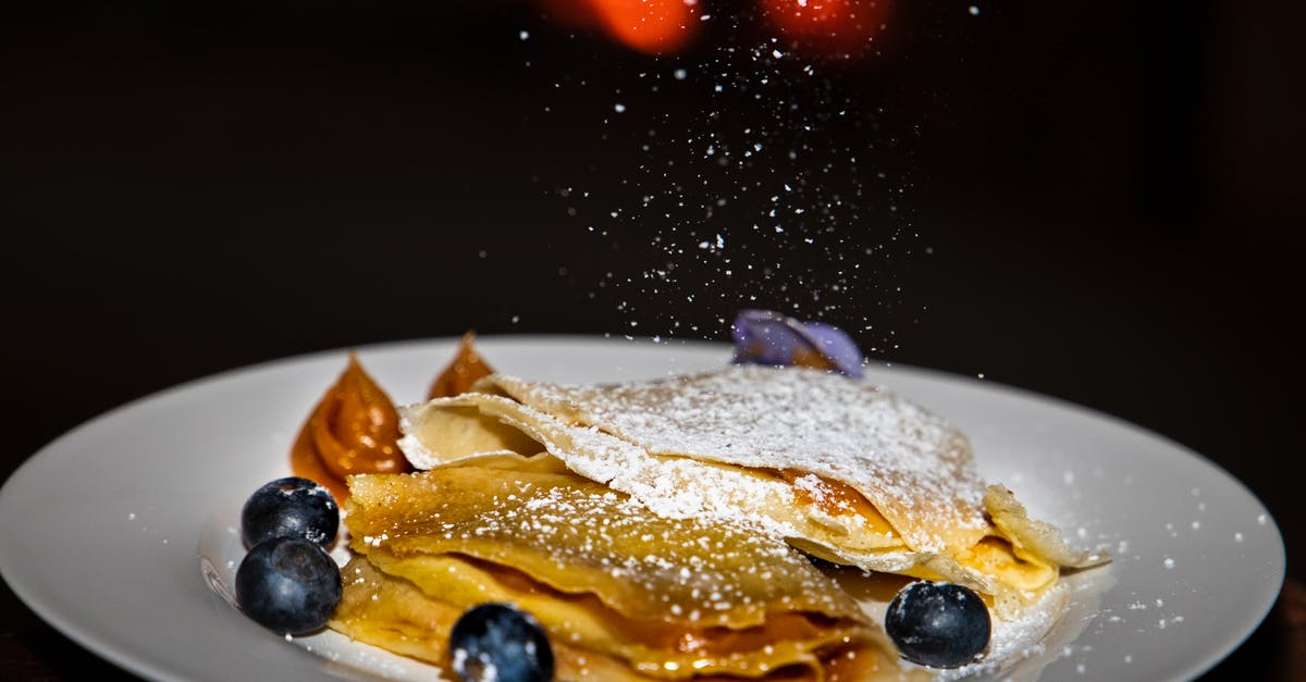 Is it better to freeze crepe batter or cooked crepes? - White Cake With Black Berries on White Ceramic Plate