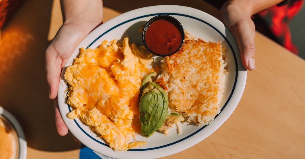 Is it OK to reheat hash browns the next morning? - Plate of Eggs and Hash Browns