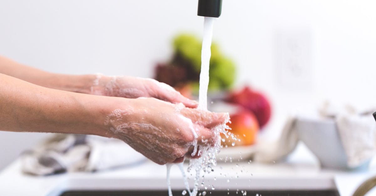 Is it okay to wash your hands in the kitchen sink washwater (with the dishes)? - Person Washing Hands