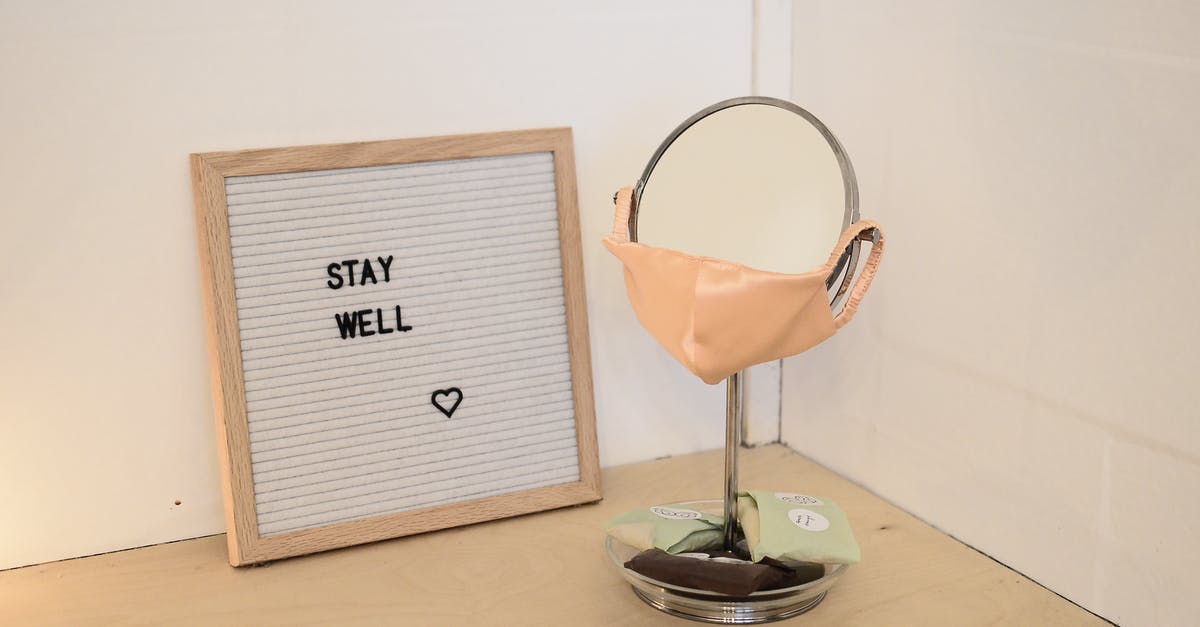 Is it safe to reuse steamer water? - Face mask placed on table mirror near framed image