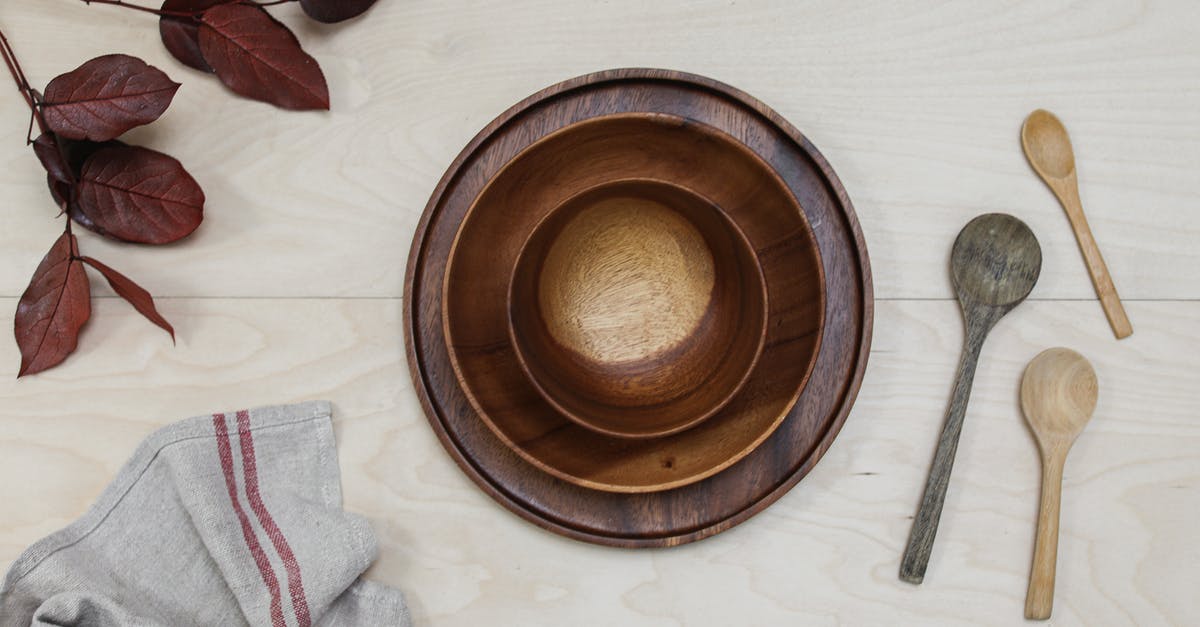 Is it safe/sensible to store utensils above the hob? - Brown Wooden Round Bowl on White Textile