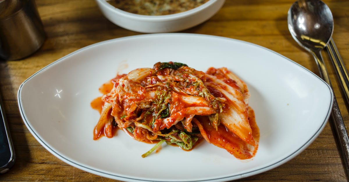 Is my kimchi still okay? - A Kimchi on a Ceramic Plate