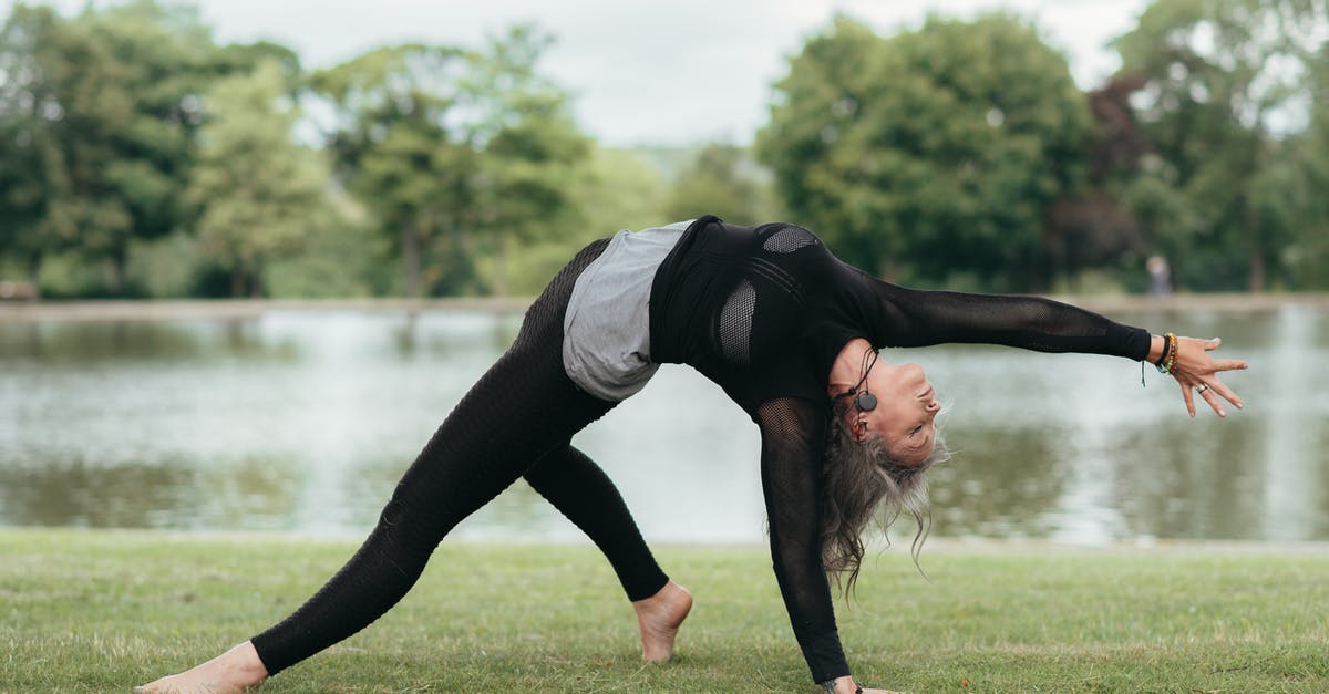 Is "mintiness" a well-defined thing? - Flexible woman performing Wild Thing pose on grass coast