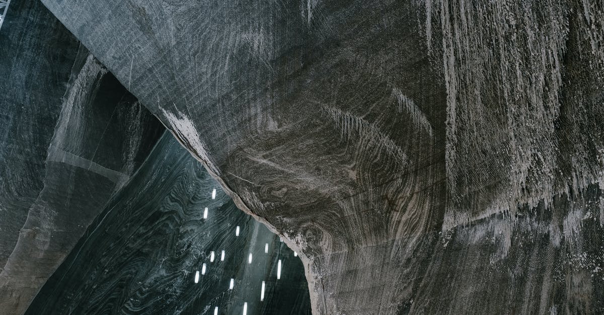 Is salt important to the texture of dough? - Low angle of abstract textured walls and hanging LED lamps in Salina Turda salt mine in Romania