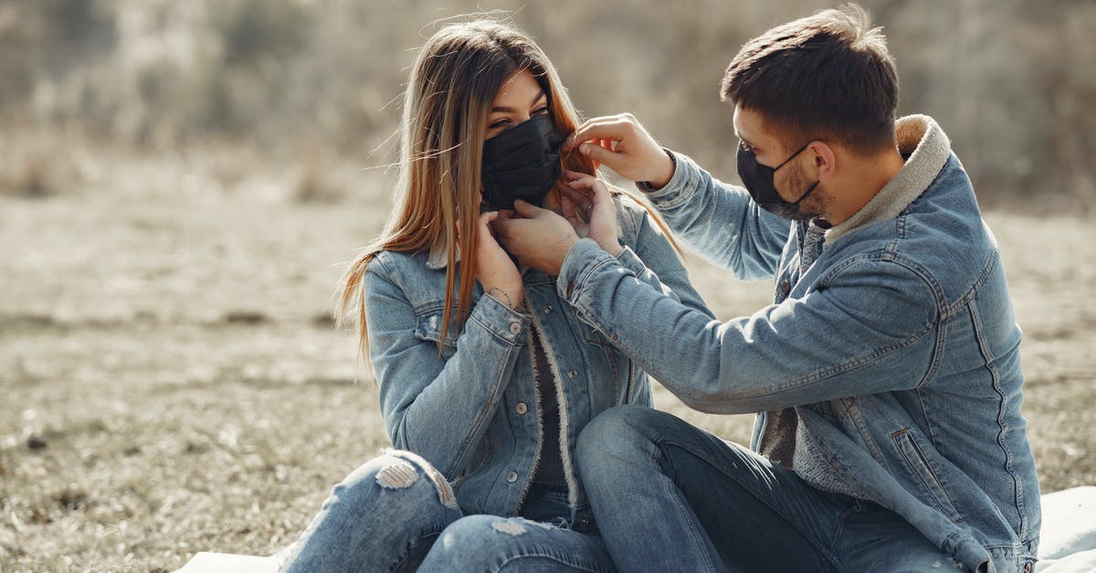 Is shime saba safe for 2 days only? - Cheerful young couple in black medical masks resting on plaid on sunny meadow in countryside