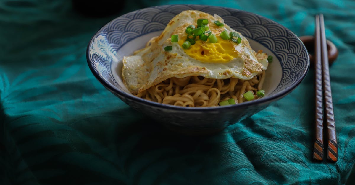 Is there a cholesterol-free substitute for egg noodles? - Bowl Of Noodles With Sunny Side Up Egg 