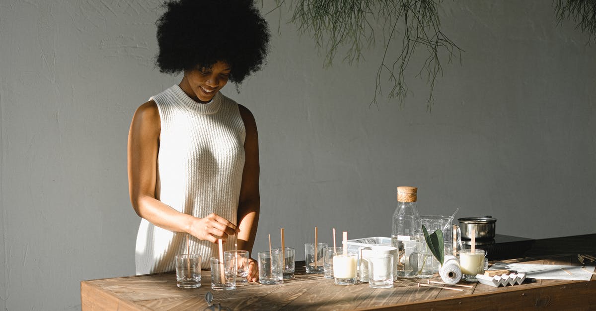 Is there a mold test kit for packaged food? - Positive African American female putting wooden wicks into candle molds while standing at wooden table with various equipment in light room