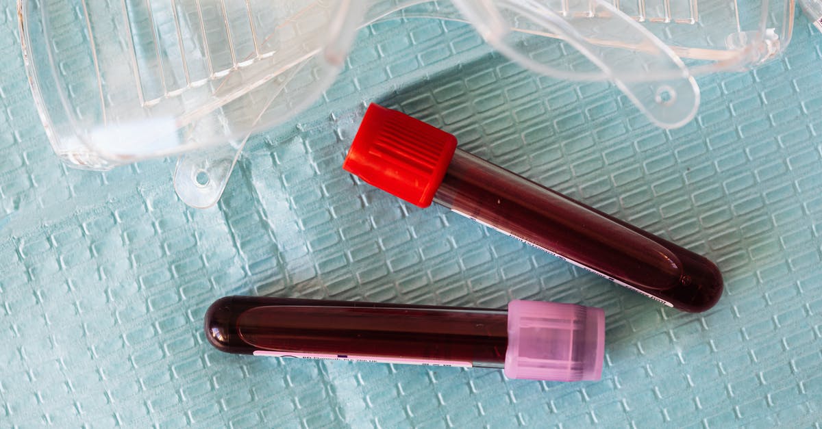 Is there any good way to check for honey adulteration besides a lab test? - Top view closeup of protective plastic eyeglasses and full of blood vials placed on medical diaper Is there any good way to check for honey adulteration besides a lab test? - Top view closeup of protective plastic eyeglasses and full of blood vials placed on medical diaper