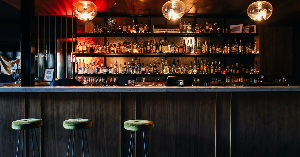 Is there residual alcohol in various vinegars? - Stylish interior of bar in restaurant