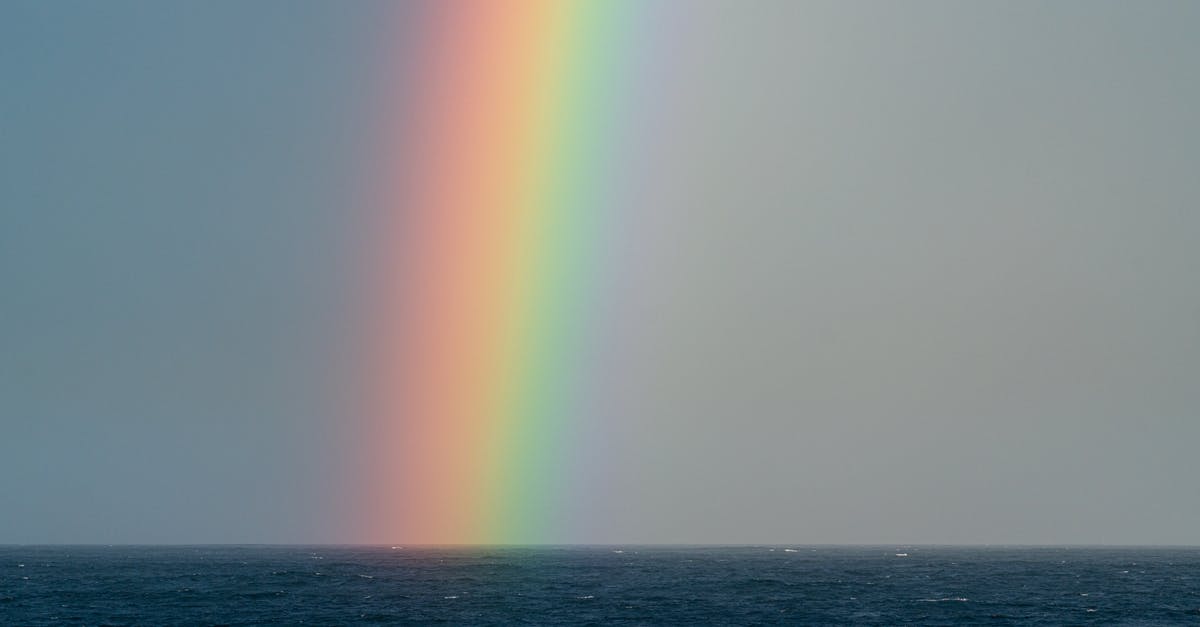 Is there something special about bubbly water? - Bright rainbow over rippling sea