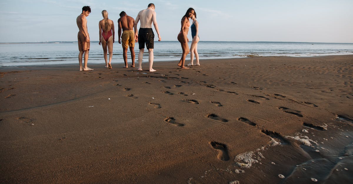 Is this soup, stew, or something else? - Diverse Group of People in Swimwear Looking for Something in Sandy Beach