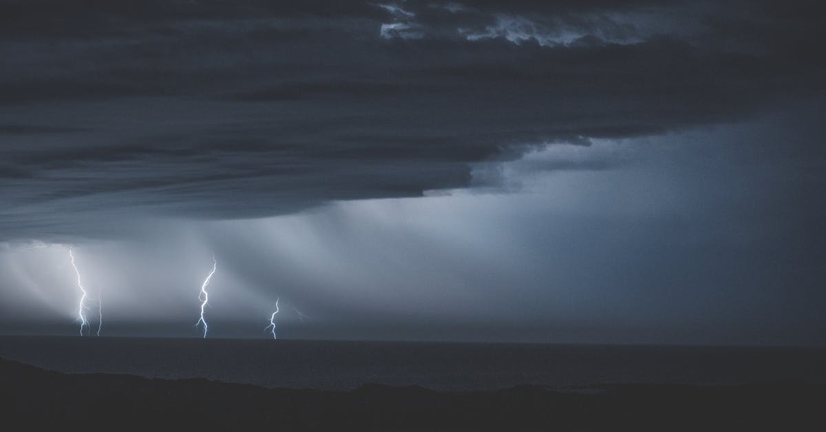 Is water on the outside of an electric kettle dangerous? - Thunderstorm with glimmering lightnings over ocean