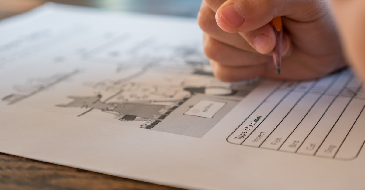 Julia Child beef bourguignon question - Closeup of crop anonymous elementary school pupil with pencil in hand doing marks on paper sheet with test about animals during lesson