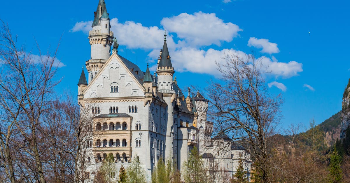 Käsespätzle like the ones in Bavaria - View of the Neuschwanstein Castle in Bavaria Germany